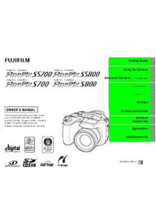 Fujifilm FinePix S5700 manual. Camera Instructions.